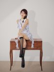 ホワイトxブルー モデル：まりん　身長：164cm　着用サイズ：Sサイズ