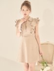 ベージュ モデル：ゆめ　身長：160cm　着用サイズ：Sサイズ