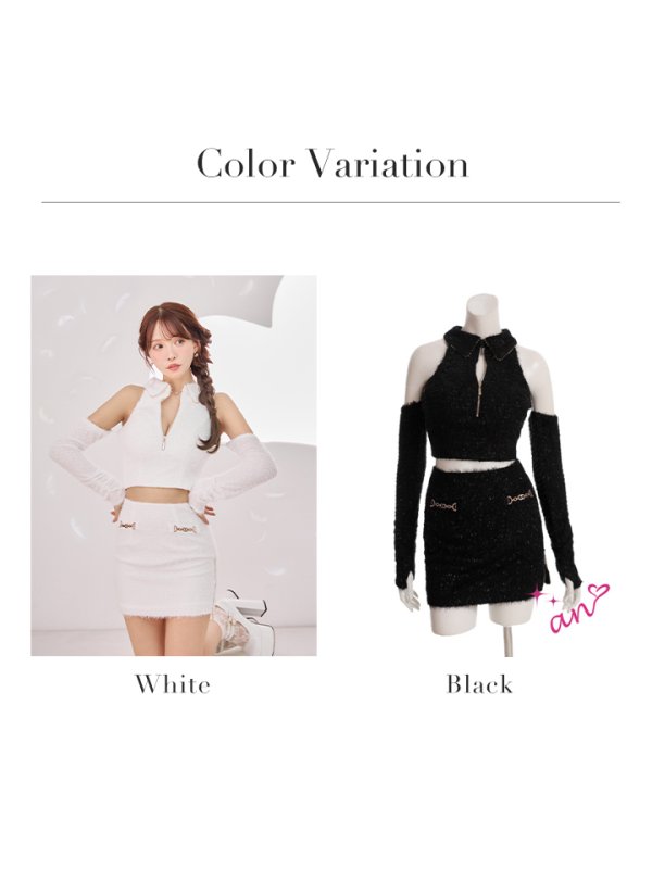 画像36: XSサイズあり【an /アン】バストジップ/ シャギー/ 袖付き/ 2way/ ロングスリーブ/ アメスリ/ タイト/ セットアップ/ ツーピース/ ミニドレス/ キャバドレス[OF05] (36)