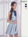 ブルー×ネイビー　モデル：せいは　身長：160cm　着用サイズ：Sサイズ