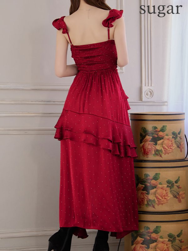 バーガンディー　モデル：ゆめ　身長：160cm　着用サイズ：Sサイズ