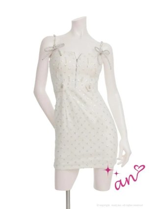 an ミニドレス S ホワイト ミニドレス：ホワイト(白)｜キャバドレス・ミニドレス通販はsugar