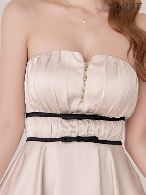 シャンパンゴールド　モデル：ゆめ　身長：160cm　着用サイズ：Sサイズ