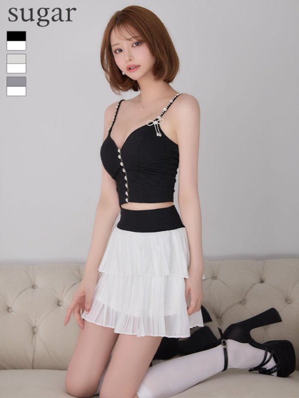 ブラックxホワイト　モデル：れみれみ　身長：163cm　着用サイズ：Sサイズ