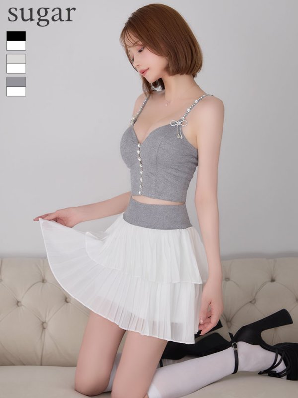 グレーxホワイト　モデル：れみれみ　身長：163cm　着用サイズ：Sサイズ