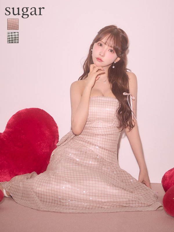 ピンク　モデル：三上悠亜　身長：159cm　着用サイズ：Sサイズ