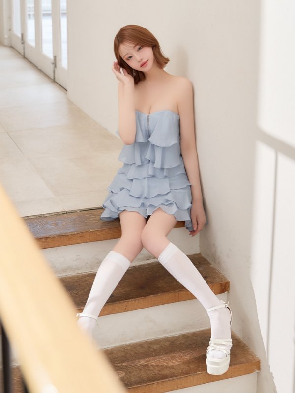 ブルー　モデル：れみれみ　身長：163cm　着用サイズ：Sサイズ