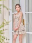 ベージュ×ブラック　モデル：せいは　身長：160cm　着用サイズ：Sサイズ