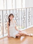 ホワイト　モデル：りな　身長：160cm　着用サイズ：Sサイズ