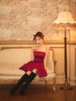 ワインレッド　モデル：りな　身長：160cm　着用サイズ：Sサイズ