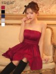 ワインレッド　モデル：りな　身長：160cm　着用サイズ：Sサイズ