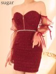 ワインレッド　モデル：羽澄まり　身長：158cm　着用サイズ：Sサイズ