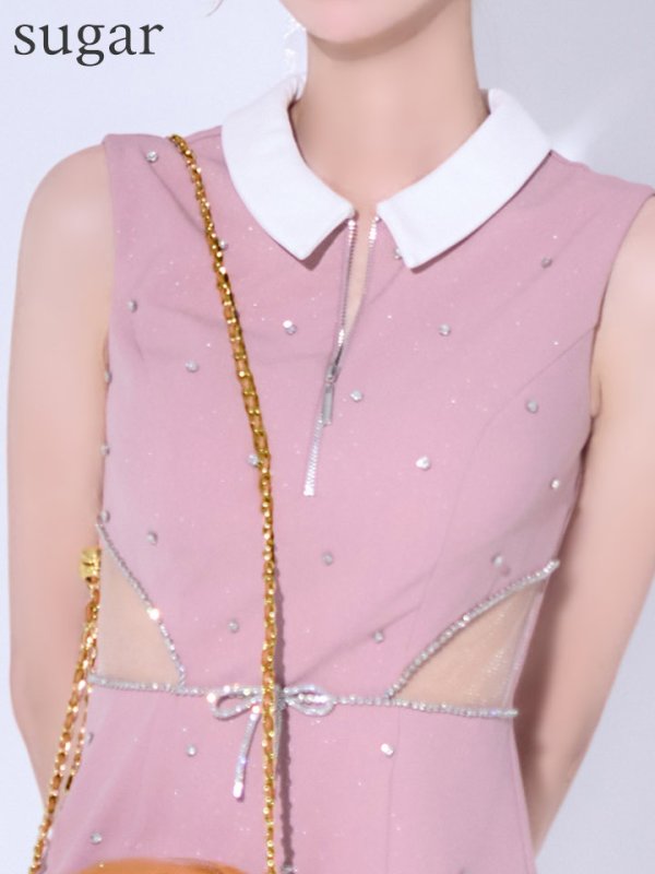 ピンク モデル：あすか　身長：170cm　着用サイズ：Sサイズ