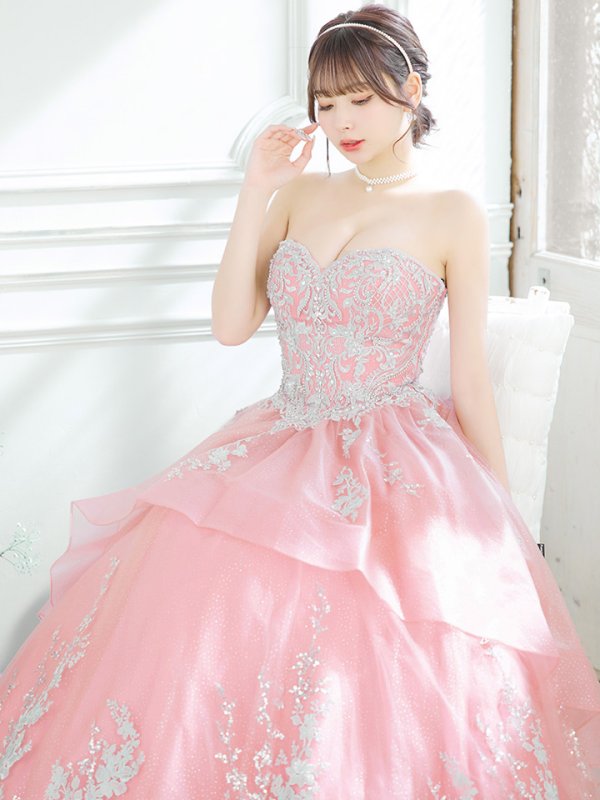 画像29: 【るな/関西コレクション着用】【ANGEL R PREMIUM/エンジェルアールプレミアム】ベア/ ウェディング/ バースデー/ プリンセス/ フラワーレース/ スパンコールビジュー/ キャバドレスlong【HC03】 (29)
