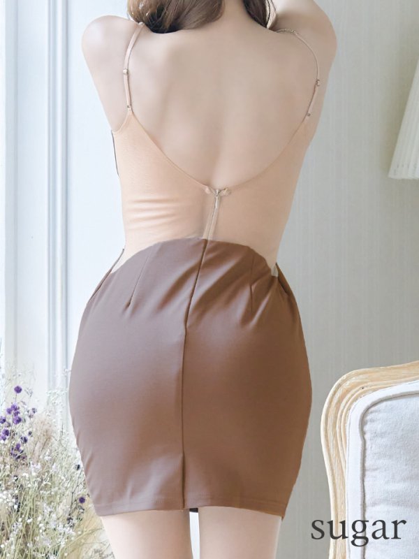 画像17: XSサイズあり【ANGEL R/エンジェルアール】ウエストビジュー/ キャミソール/ タイト/ ミニドレス/ キャバドレス[OF2] (17)