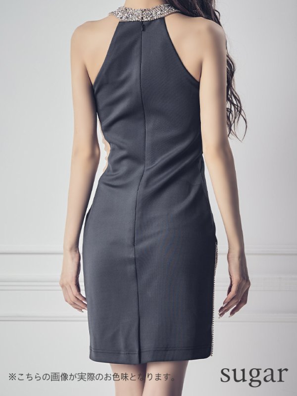 画像13: 【ANGEL R/エンジェルアール】アシンメトリー/ バストビジュー/ ストレッチ/ タイト/ ミニドレス/ キャバドレス[OF2] (13)