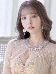 画像6: XSサイズあり【ANGEL R/エンジェルアール】デコルテビジュー/ ハーフスリーブ/ レース/タイト/ ミニドレス/ キャバドレス[OF2] (6)
