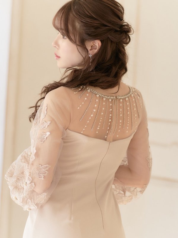 画像7: 【ANGEL R/エンジェルアール】フラワーレース/ ワイドスリーブ/ タイト/ ミニドレス/ キャバドレス[OF2] (7)