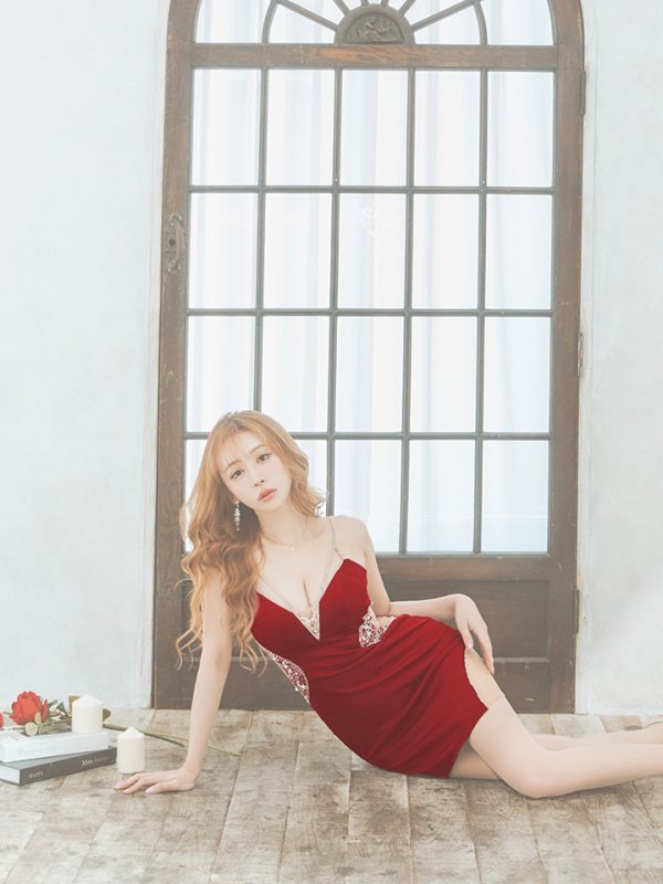 画像5: sugar x ARコラボカラーあり!! XSサイズあり【ANGEL R/エンジェルアール】キャミ/ Vフロント/ サイドビジュー/タイト/ ミニドレス/ キャバドレス[OF2] (5)