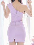 画像44: 【なつき/関西コレクション着用】XSサイズあり【ANGEL R/エンジェルアール】ワンショル/ リボン/ ビジュー/シアー/ タイト/ ミニ/ キャバドレス[OF2] (44)