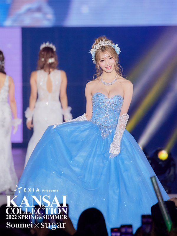 画像2: 【みゆう / 関西コレクション着用】【ANGEL R/エンジェルアール】ベア/ プリンセス/ ラメ/ ロング/ キャバドレスlong[OF2] (2)