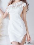 画像30: XSサイズあり【ANGEL R/エンジェルアール】ワンショル/ ギャザーパールビジューワンショルダー/ シアー/ タイト/ ミニドレス/ キャバドレス[OF2] (30)