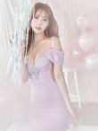 画像16: XSサイズあり【ANGEL R/エンジェルアール】3WAYショルダー/ オフショルダー/ ワンカラー/ バストフラワーパールビジュー/ タイト/ ミニドレス/ キャバドレス[OF2] (16)