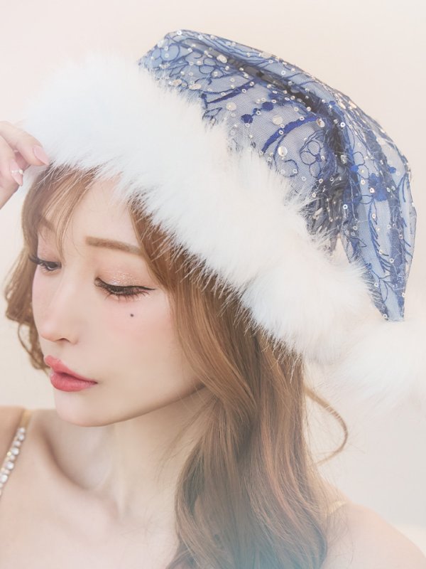 画像11: 【アクセサリー：ヘアアクセ】【ANGEL R/エンジェルアール】フラワーシースルーレースサンタ帽子＆カフスセット[OF02] (11)