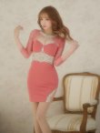 画像29: sugarxARコラボカラー・XSサイズあり【ANGEL R/エンジェルアール】レーススリーブ/ 七分袖/ 長袖/ 袖あり/ デコルテウエストスパンコールビジュー/ アメスリ/ タイト/ ミニドレス/ キャバドレス[OF2] (29)
