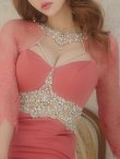画像33: sugarxARコラボカラー・XSサイズあり【ANGEL R/エンジェルアール】レーススリーブ/ 七分袖/ 長袖/ 袖あり/ デコルテウエストスパンコールビジュー/ アメスリ/ タイト/ ミニドレス/ キャバドレス[OF2] (33)
