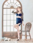 画像2: sugarxARコラボカラー・XSサイズあり【ANGEL R/エンジェルアール】レーススリーブ/ 七分袖/ 長袖/ 袖あり/ デコルテウエストスパンコールビジュー/ アメスリ/ タイト/ ミニドレス/ キャバドレス[OF2] (2)