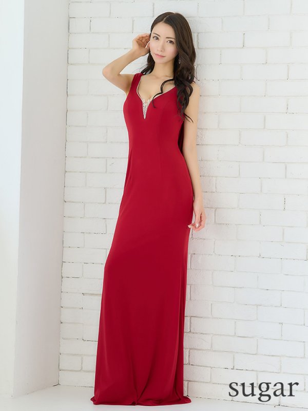 画像7: 【ANGEL R/エンジェルアール】バックドレープ/ ビジューデザイン/ マーメイド/ ロングドレス/ キャバドレス long[OF2] (7)