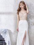 画像4: 【ANGEL R/エンジェルアール】刺繍/ パール/ ビジュー/ スリット/ タイト/ ロングドレス/ キャバドレス long[OF2] (4)