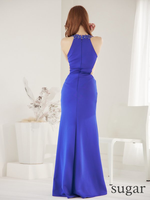 画像9: 【ANGEL R/エンジェルアール】デコルテウエストスパンコール/ スリット/ パール/ ビジュー/ チャーム/ ワンカラー/ タイト/ ロングドレス/ キャバドレス long[OF2] (9)