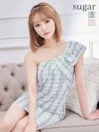 画像1: XSサイズあり【ANGEL R/エンジェルアール】リボンワンショルダー/ チェック/ タイト/ ミニドレス/ キャバドレス[OF2] (1)
