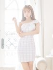 画像5: XSサイズあり【ANGEL R/エンジェルアール】リボンワンショルダー/ チェック/ タイト/ ミニドレス/ キャバドレス[OF2] (5)