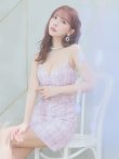 画像4: XSサイズあり【ANGEL R/エンジェルアール】チェックツイード/ ウエストパールビジュー/ フレア/ ミニドレス/ キャバドレス[OF2] (4)