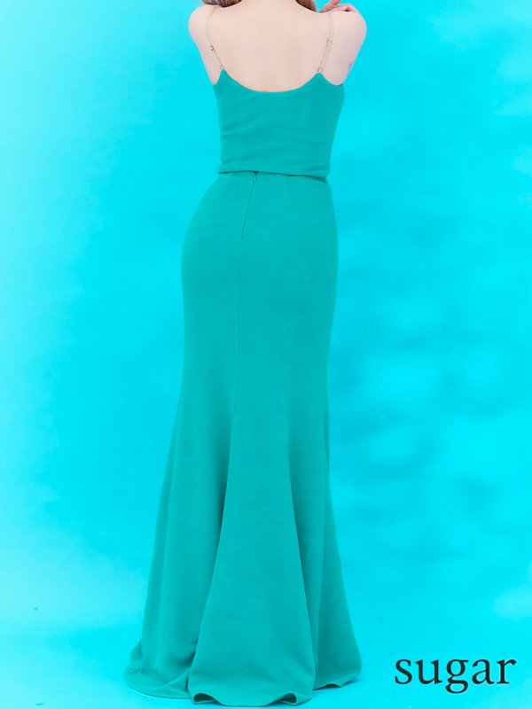 画像32: 【ANGEL R/エンジェルアール】バストビジュー/ フロントファスナー/ セパレート/ キャミソール/ スリット/ タイト/ ロングドレス/ キャバドレス long[OF2] (32)