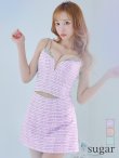 画像7: XSサイズあり【ANGEL R/エンジェルアール】バストビジュー/ チェックツイード/ セパレート/ フレア/ ミニドレス/ キャバドレス[OF2] (7)