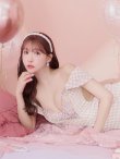 画像7: sugarコラボ商品☆XSサイズあり【ANGEL R/エンジェルアール】オフショルダー/ 千鳥柄/ ツイード/ バストフラワーパールビジュー/ タイト/ ミニドレス/ キャバドレス[OF2] (7)
