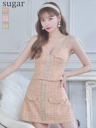 完売品★AngelR チェックツイードダブルボタンキャバドレス XS XSサイズあり【ANGEL R/エンジェルアール】チェックツイード
