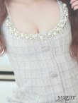 画像34: XSサイズあり【ANGEL R/エンジェルアール】チェックツイード/ バストパールビジュー/ フロントボタン/ フレア/ ミニドレス/ キャバドレス[OF2] (34)