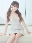 画像27: XSサイズあり【ANGEL R/エンジェルアール】チェックツイード/ バストパールビジュー/ フロントボタン/ フレア/ ミニドレス/ キャバドレス[OF2] (27)