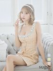 画像4: XSサイズあり【ANGEL R/エンジェルアール】チェックツイード/ バストパールビジュー/ フロントボタン/ フレア/ ミニドレス/ キャバドレス[OF2] (4)