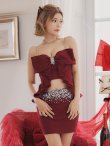 画像13: 【AMIRU/関西コレクション着用】XSサイズあり【ANGEL R/エンジェルアール】ビッグフリルリボン/ ビジュー/ セパレート/ マイクロミニ/ タイト/ミニドレス/ キャバドレス[OF2] (13)