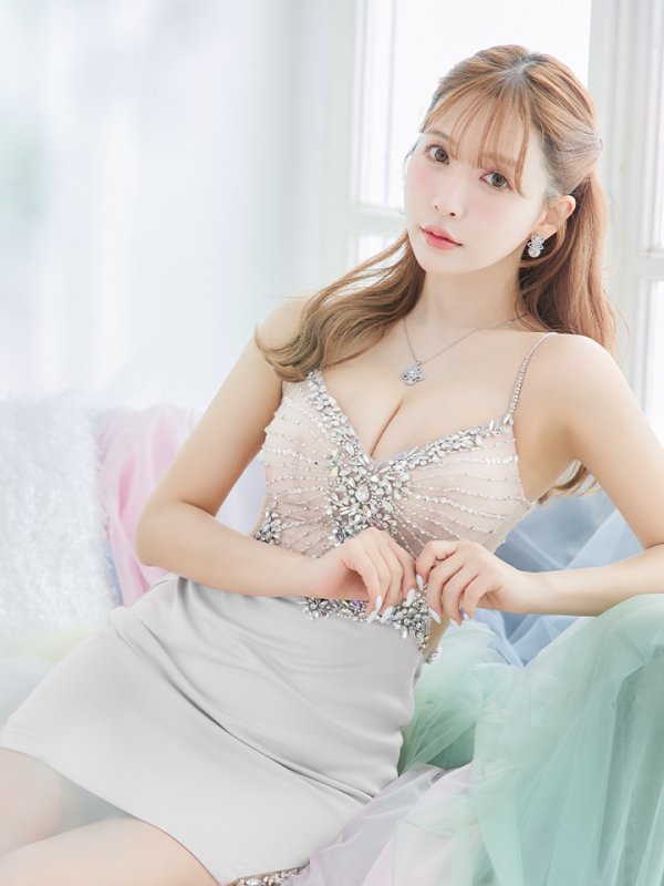 画像22: XSサイズあり【ANGEL R/エンジェルアール】アッパースパンコール/ ビジュー/ キャミソール/ タイト/ミニドレス/ キャバドレス[OF2] (22)