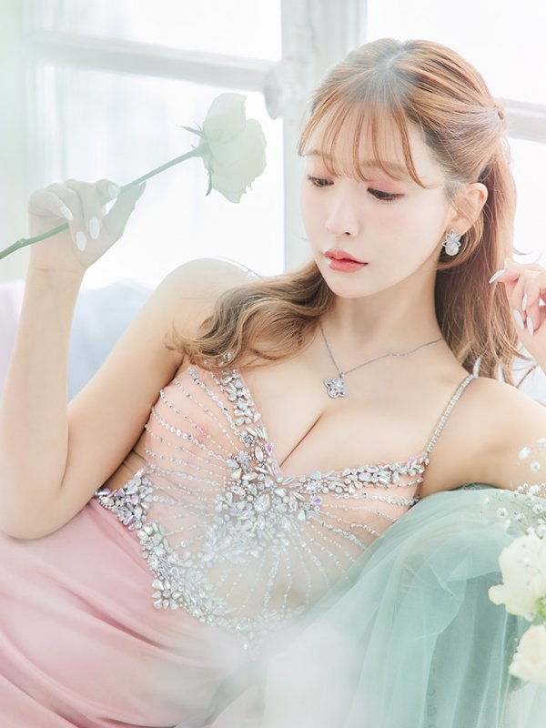 画像4: XSサイズあり【ANGEL R/エンジェルアール】アッパースパンコール/ ビジュー/ キャミソール/ タイト/ミニドレス/ キャバドレス[OF2] (4)