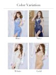 画像26: 【ANGEL R/エンジェルアール】 フラワーパールビジュー/ホルターネック/ レース/ タイト/ ロングドレス/ キャバドレス long[OF2] (26)