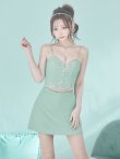 画像6: XSサイズあり【ANGEL R/エンジェルアール】アッパーフロントビジュー/ セパレート/ キャミソール/ セットアップ/ 台形スカート/ ミニドレス/ キャバドレス[OF2] (6)