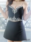 画像26: XSサイズあり【ANGEL R/エンジェルアール】アッパーフロントビジュー/ セパレート/ キャミソール/ セットアップ/ 台形スカート/ ミニドレス/ キャバドレス[OF2] (26)